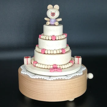 

Carousel Musical Boxes Wooden Music Box Crafts Birthday Gift Vintage