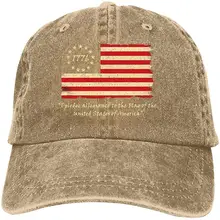 Betsy Ross Флаг Винтаж американский флаг 1776 двойная Пряжка Регулируемая ковбойская Личность ретро ковбойская шляпа