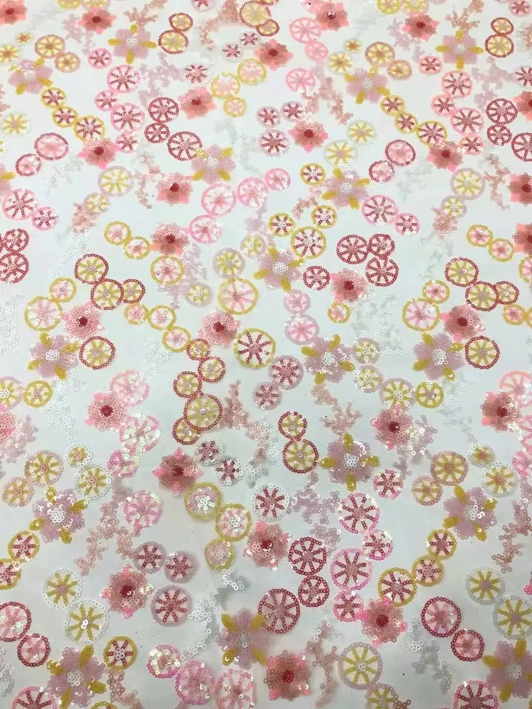 

Newest high quality sequin fabric, African sequin embroidered lace, With sequin French tulle fabric for Party wedding dresses