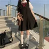 Summer 2022 White Shirt Women's, White Short-Sleeved Shirt + Vest Pleated Skirt Black Dress JK Uniform Suit school girl uniform ► Photo 1/6