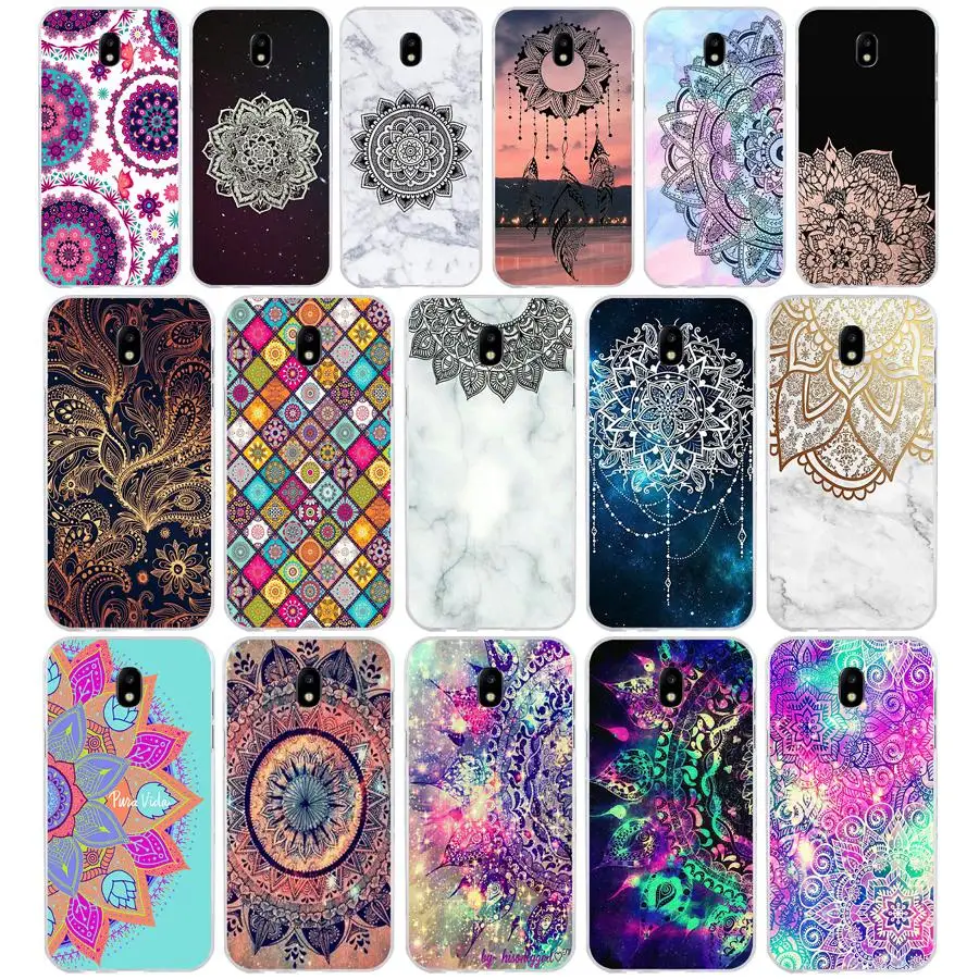 

338FG mandala pattern Soft Silicone Tpu Cover phone Case for Samsung j3 j5 j7 2016 2017 j330 j2 j6 Plus 2018