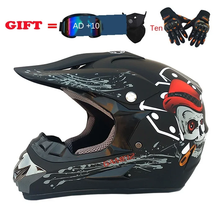 

Motorcycle helmet cross country helmet all season men's cross country HELMET SMALL helmet goggles glove mask