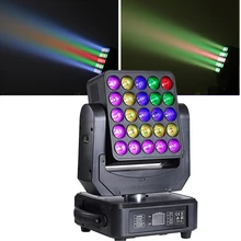 Lumière à tête mobile RGBW 4 en 1 CREE LED, lumière de scène à rotation infinie 25x12w avec faisceau matriciel et contrôleur DMX Dj Disco