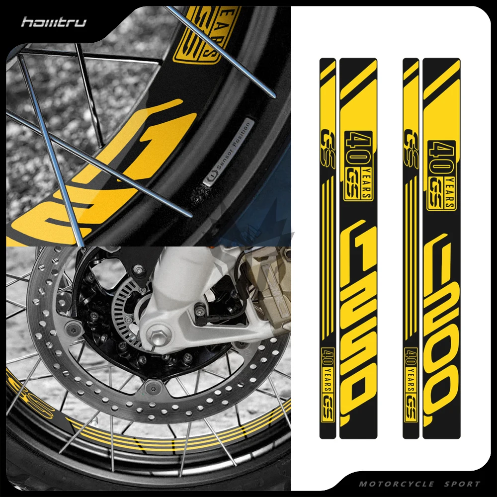 For R1200GS R1250GS Adventure 2014-2021 40 Years GS Decal Motorcycle Front and Rear Wheel Reflective Sticker