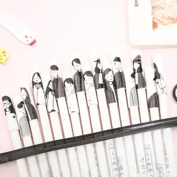 

12pcs Creative Gel Pen Cute School Signature Ink Pens Gift for Students Kawaii Cartoon Novelty Office Stationary Supplies