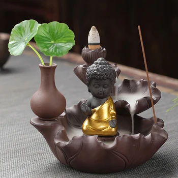 

Backflow Incense Burner Charcoal Candle Holders Gothic Decor Waterfall Incense Burner Incienso Quemador Home Decoration AB50XX