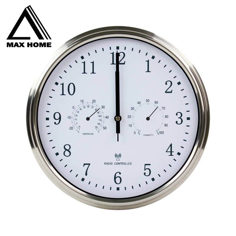 Часы настенные с радиоуправлением MAX HOME автоматические часы 10 дюймов гигрометром