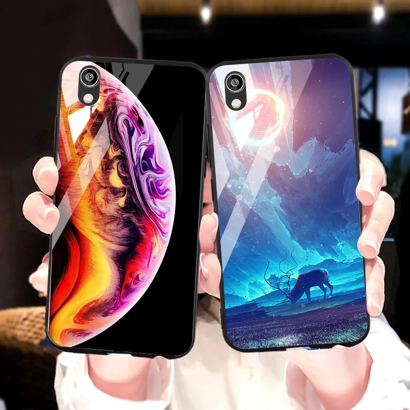 Чехол из закаленного стекла для huawei Honor 8S Y5 2019 чехол s Star Space Coque On prime 2018 бампер Капа