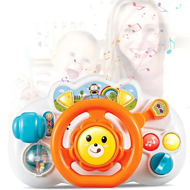 Toy car Wheel Kids Baby Interactive toys Children Steering Wheel with Light Sound Baby Kids Musical Early Education Toys Gift 5