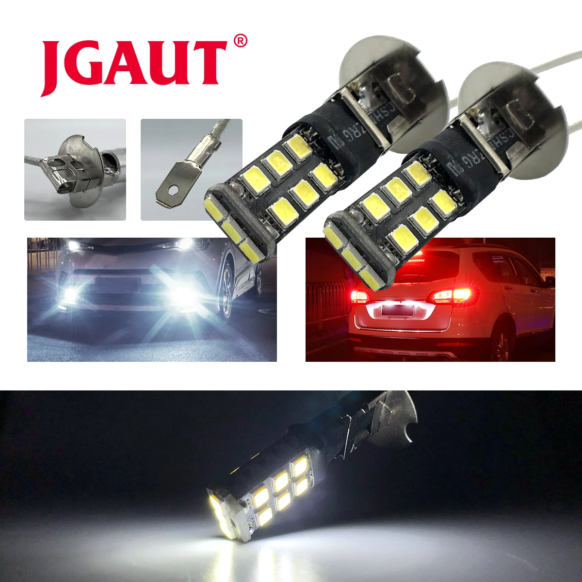 LOAUT H7 9 SMD 3528 автомобиль светодиодный лампы супер яркие белые Противотуманные фары 12V 24V Белый вождения дневные ходовые лампы Авто Мото грузовик