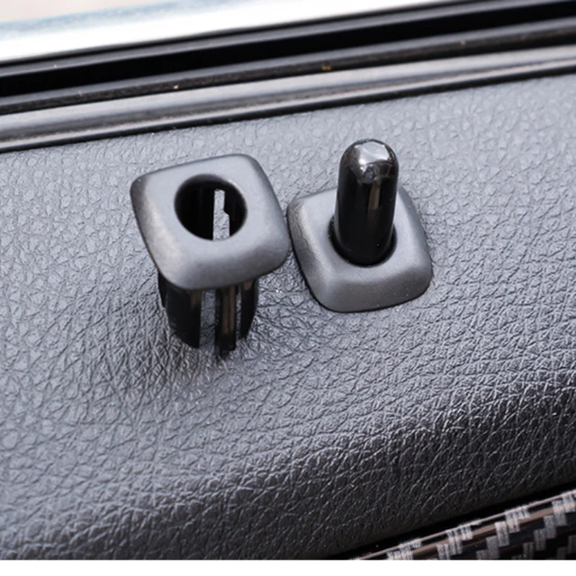 4x/Set Blue Car Parts Door Locking Lock Knob Pull Pin Cover Kit Auto  Accessories