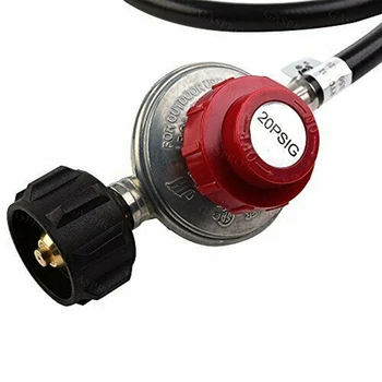 

Propane Tank Extension Hose Regulator Gas BBQ Grill Heater LP Line 4FT 20PSI Stove Fryer With 4ft