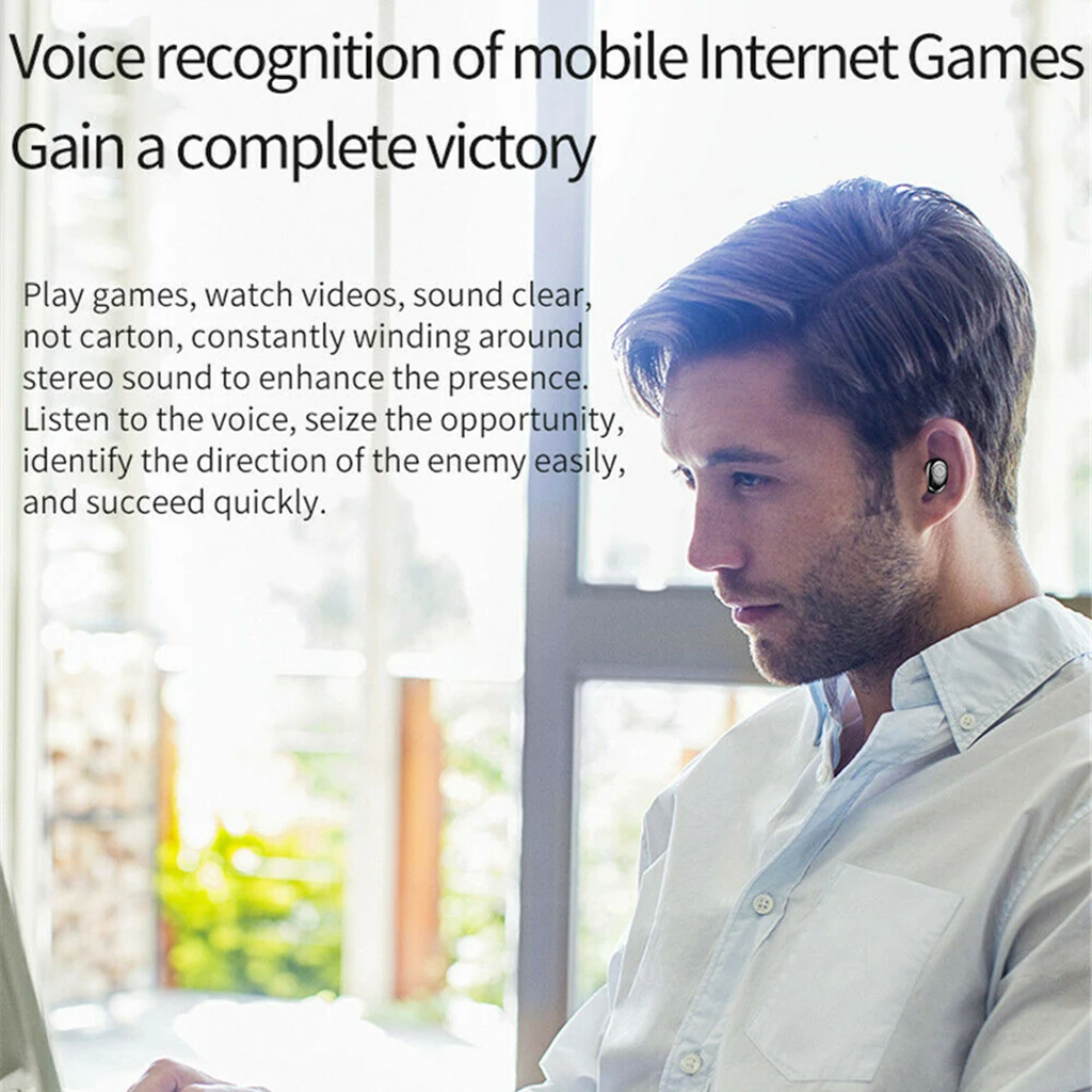 TWS Bluetooth Wireless Headset Mini Bluetooth 5.0 Sports Stereo Headset Earphone With Charge Box Headphone For IOS android