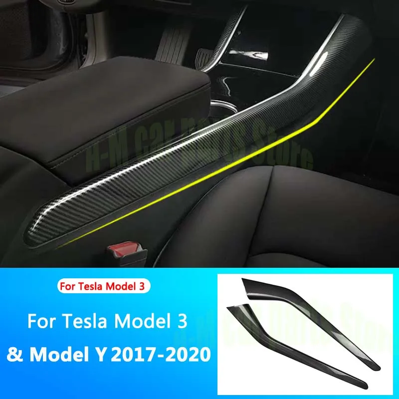 

Аксессуары для Tesla Model 3, защитная боковая Защитная крышка модели Y, модель 3, Боковая Отделка из углеродного волокна и АБС