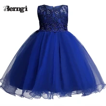 Berngi/ дизайн; платья для девочек; Детские вечерние платья принцессы; одежда для свадебных церемоний для девочек; Детские костюмы без рукавов с цветочным рисунком