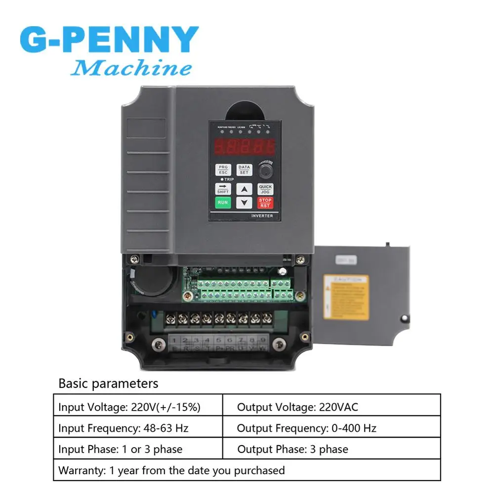 HY GT 220v 5.5kw VFD векторный инвертор с переменной частотой 380v 1P/3P вход 3P выходной
