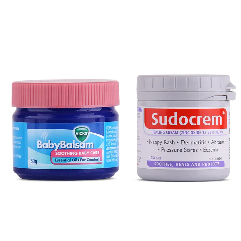 Sudocrem заживляющий крем+ Vicks Vaporub, детский Balsam, успокаивающий, для детской кожи, для детей