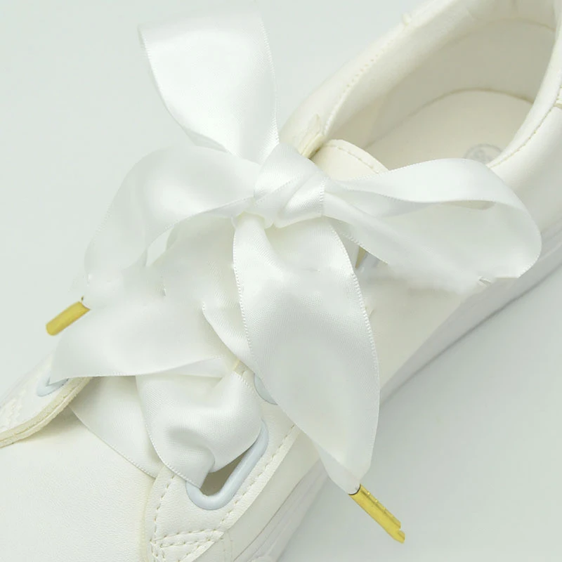Новые 1 пара 3,2 см ширина 100 см плоские шелковые Ленточные шнурки нейлоновые шнурки для обуви кроссовки спортивная обувь кружева взрослые