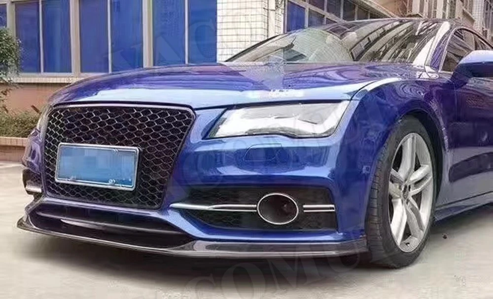 Передний спойлер из углеродного волокна для Audi A7 S7 Sline 2012- FRP автомобильный бампер Защита подбородка автомобильный Стайлинг