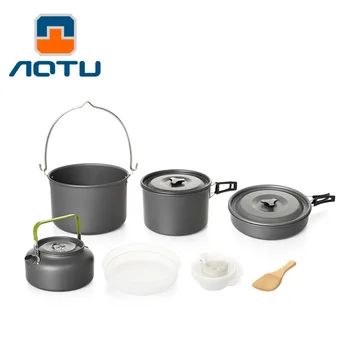 

5-6 People Portable Pot Set Kettle Camping Teapot with Cloth Bag
