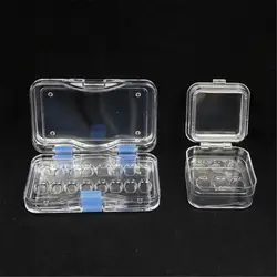 10 шт./партия прозрачная коробка для хранения протеза мембранная зубная коробка с отверстием зубная коробка с пленкой зубная коробка