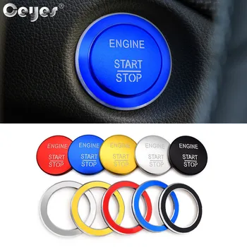 

Car Styling Case Stickers For Mercedes Benz GLC260 C200L GLA Auto Engine Push Start Stop Button Ring Covers Interior accessories