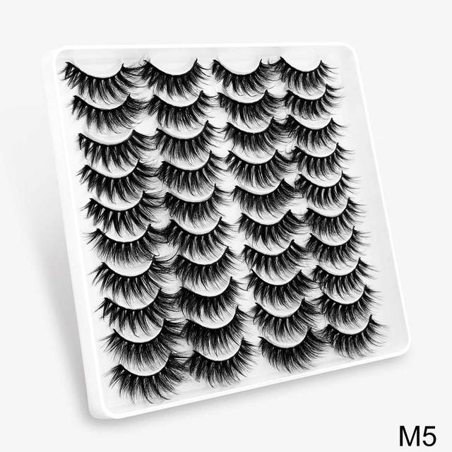 Pairs Faux Mink Lashes False Eyelashes Natural Fake Lashes Book 3D Lash Wispy Dramatic Eyelash Vendor Faux Cils Makeup