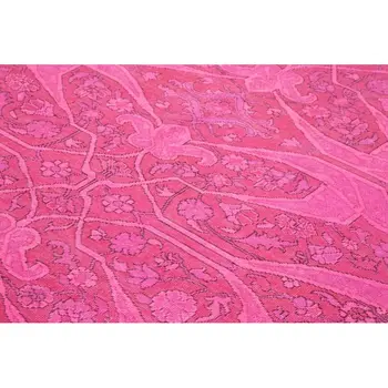 

270x344 Cm Pink Handmade Overdyed Large Area Rug-9x11 Ft