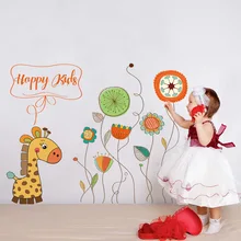 9271 настенные наклейки для детской комнаты, спальни, гостиной, детского сада, милые наклейки, игривые настенные украшения, Мультяшные