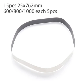 

15pcs 25x762mm Sanding Belts 600/800/1000 Grit Aluminum Oxide Sanding Belts Fabric And Polished Brushed