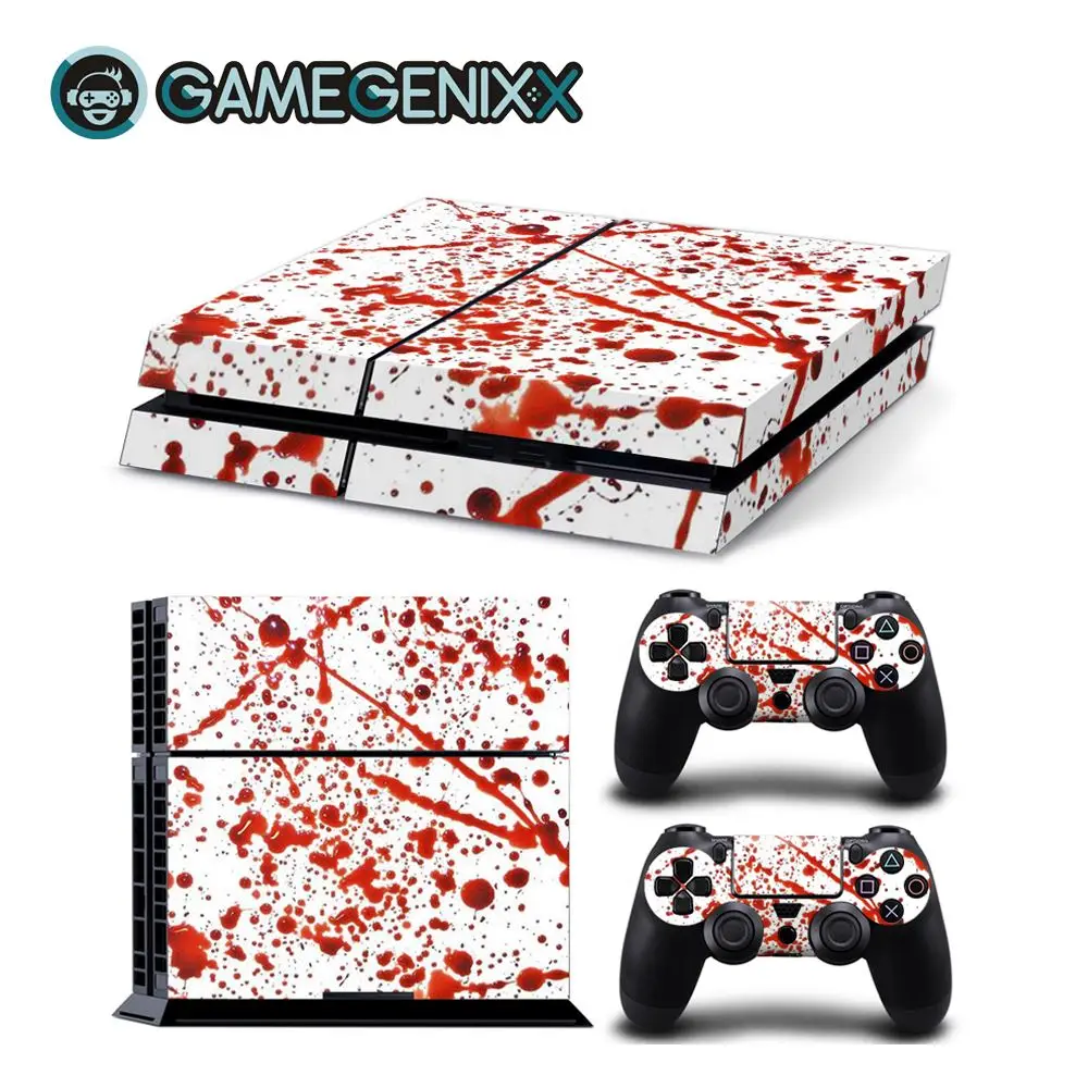 GAMEGENIXX кожи Стикеры Защитная Наклейка Съемная крышка для PS4 консоли и 2 Контроллеры-кровавый