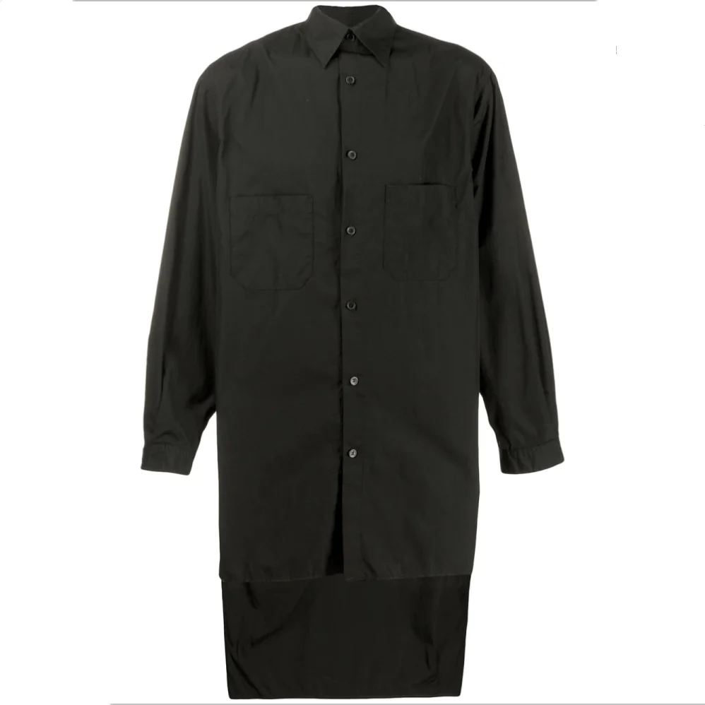 S~ 6XL! На заказ Модный Мужской Дикий европейский и американский Повседневный свободный был тонкий джемпер личность Молодежная рубашка