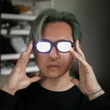 

Led Sand Sculpture of Two Light-emitting Glasses TikTok Wireless LED Goggles Loading Force Two Spoof Props