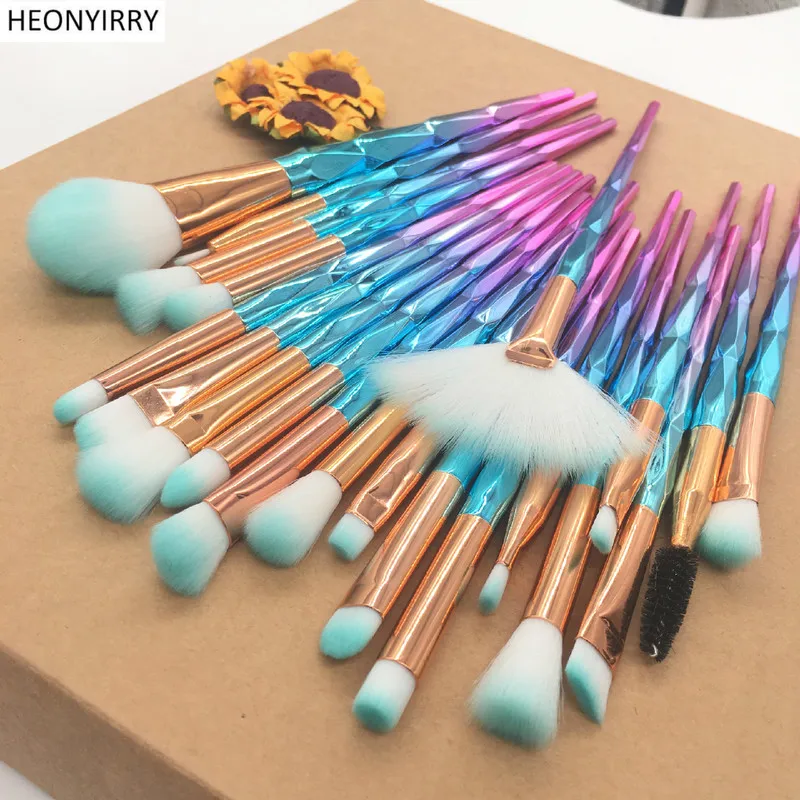 4 20Pcs Diamond Makeup Brushes Set Powder Foundation Blush Blending Eye shadow Lip Cosmetic Beauty Make 1 4 20Pcs Diamond Makeup Brushes Set Powder Foundation Blush Blending Eye shadow Lip Cosmetic Beauty Make 2
