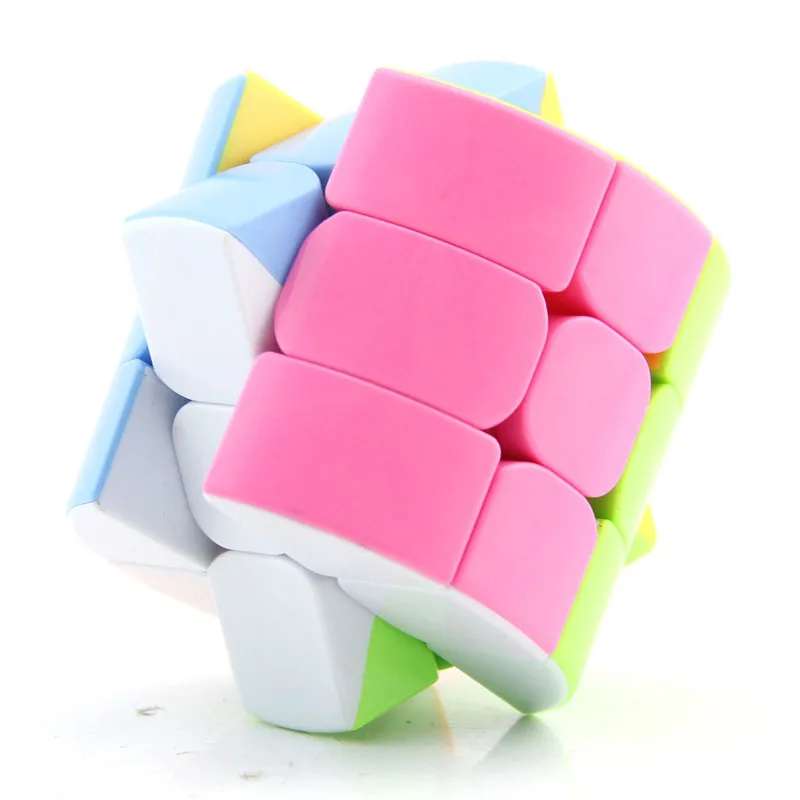 Дерево трехслойный цилиндрический магический куб сплошной цвет отверстие-клейкая бумага карамельного цвета Гладкий Забавный детский студенческий пазл магия