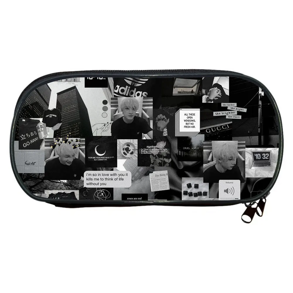 

Stray Kids Pencil Case Cartoon Cosplay Pen Bag Large Capacity Students Cartoon Pencil Box Boys Girls School Supplies New