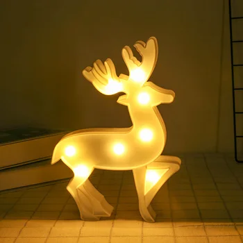 

LED Reindeer Shape Decor Light Christmas Festive Home Desktop Decorative Lamp LB88