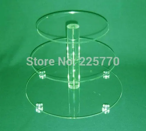 

Hot !3 Tier Round Acrylic Birthday Cupcake Stand Plexiglass Party Wedding Cake Display Stand plexiglass