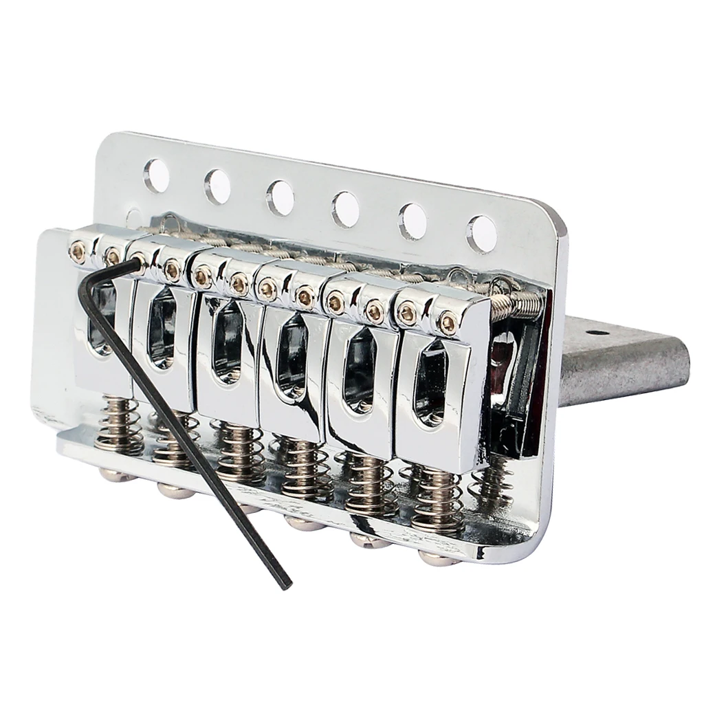 Metal Left Handed 6 Strings Electric Guitar Tremolo Bridge Set Silver