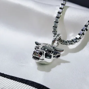 

2020 High-quality vintage 925 silver jewelry necklace, charming original bull head shape, send to friends as holiday gifts