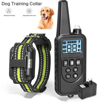 

Dog Collar Waterproof Rechargeable Electric Dog Training Collar With Remote Controller Electric Pet Dog Training Collar