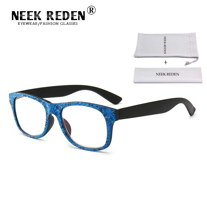 

Men Retro Anti Blue Ray Reading Eyeglasses Women Blue Frames Presbyopia Eyewear Round Glasses Optical Diopters +1.0 To +4.0