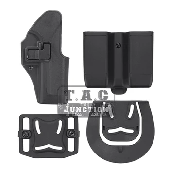 

Tactical CQC Serpa Quick Right Hand Paddle Belt Loop Pistol Holster w/ Magazine Pouch Mag Case For Glock 17 19 22 23 31 32