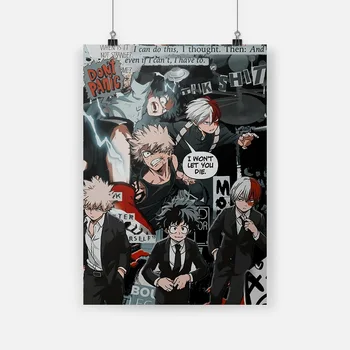 

Deku and todoroki Bakugo aesthetic anime Wooden Frame canvas Framed painting decor wall art pictures decoration prints poster