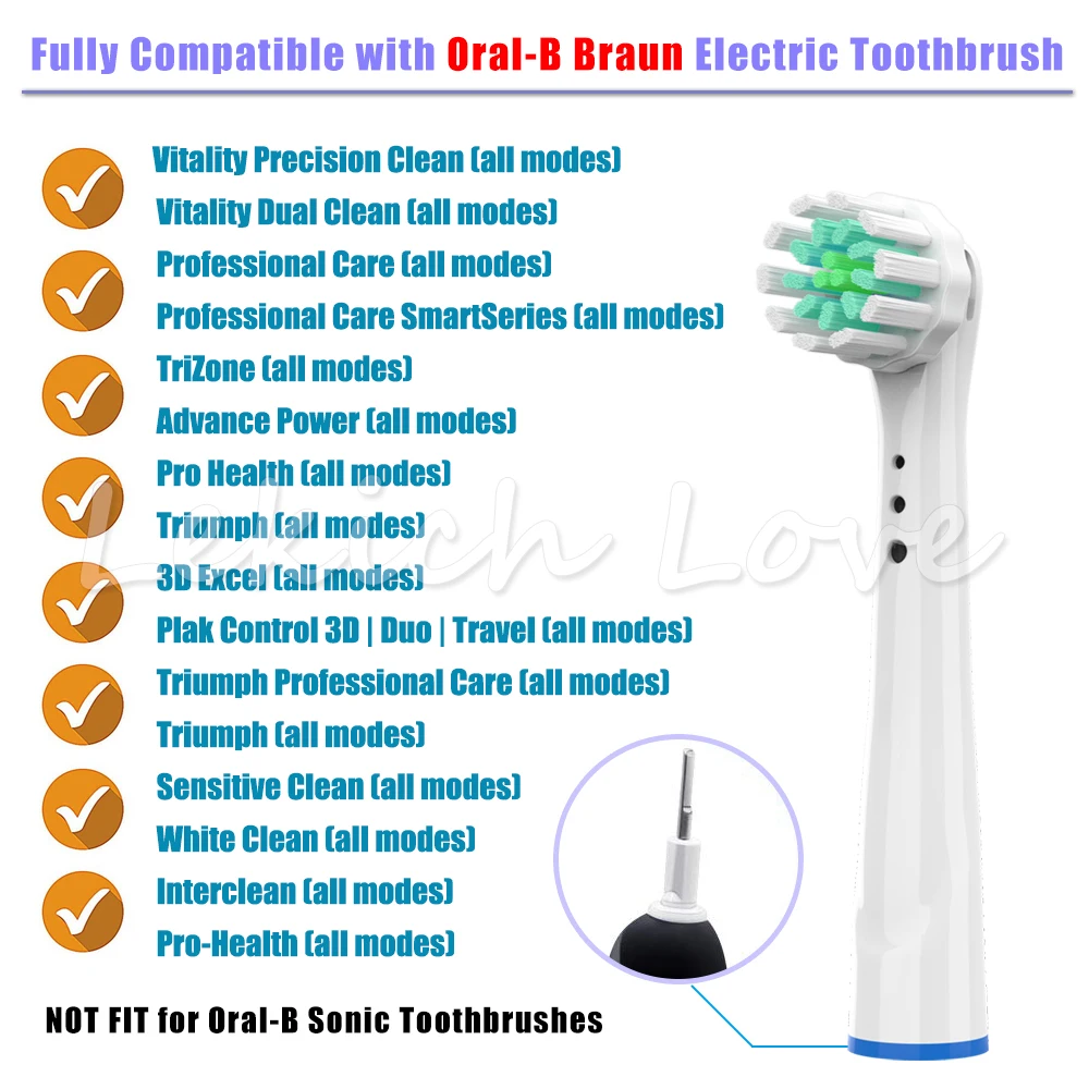 Насадки для зубной щетки Oral B 12 шт. насадки с 4 насадками щеток Braun мягкие