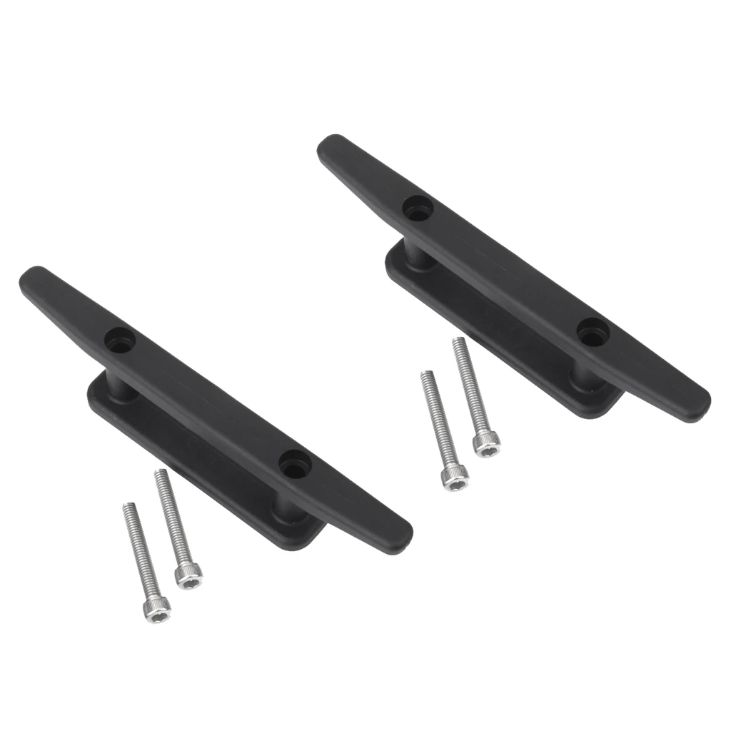 2pcs 163mm Black Nylon Canoe Kayak Marine Boat Mooring Anchor Deck Cleat