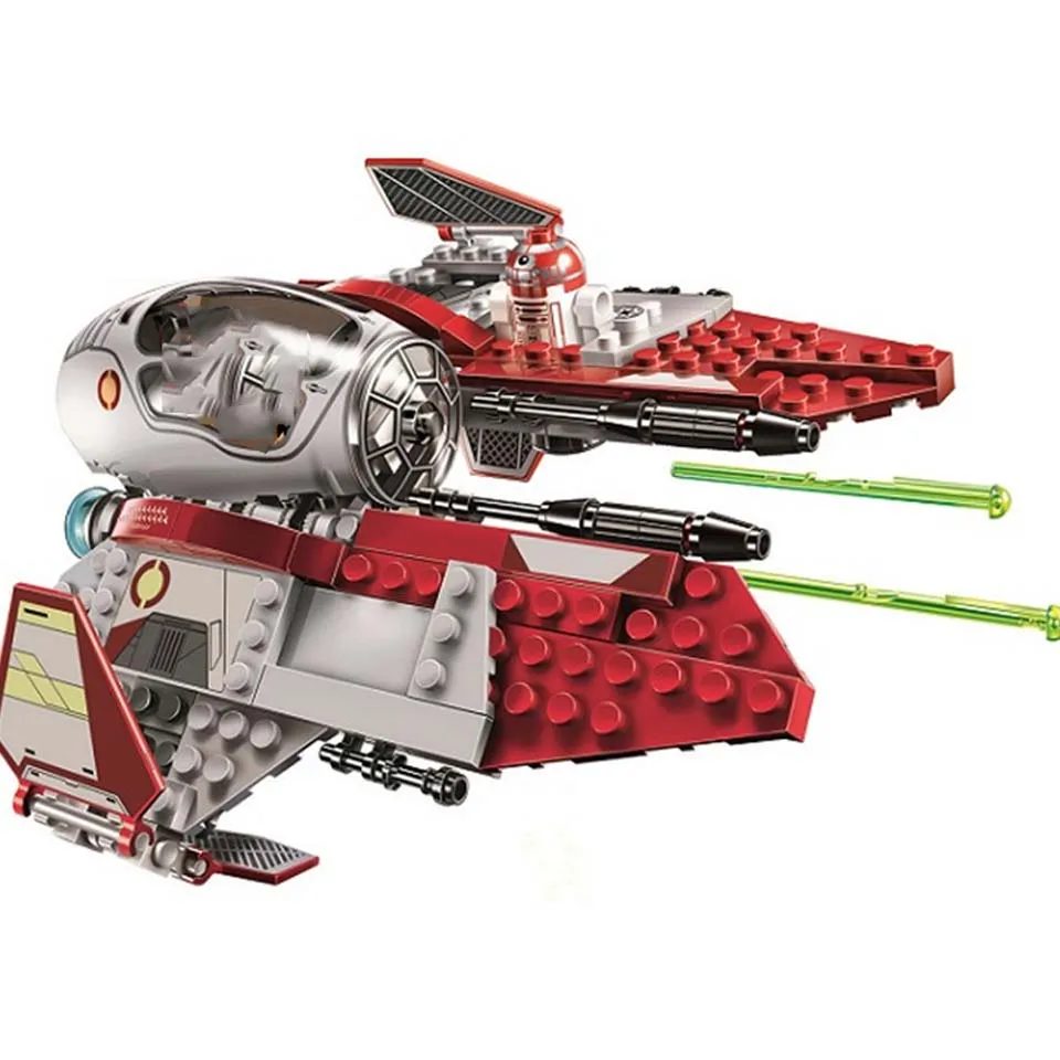 

Star Wars Series Obi-Wan's Jedi Interceptor Movie Star Wars Revenge Sith Building Blocks Toys Compatible legoinglys Starwars