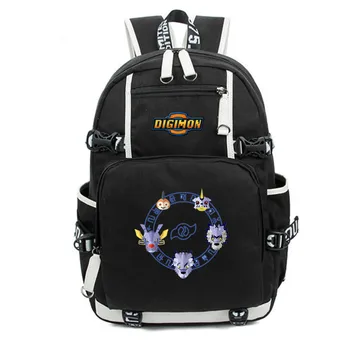 

Digimon Adventure canvas Backpack teenagers mochila Digital Monster printing School Bag travel bag Laptop bagpack for children