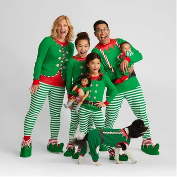 

Christmas Family Pajamas Set Grid Christmas Clothes Parent-child Suit Home Sleepwear Kid Dad Mom Matching Family Outfits