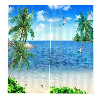 

SeaCurtain Floral Flowers Printing Door Window Curtains Home decor Bedroom Living room